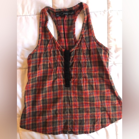 Patterson J. Kincaid - Women’s Top - Red Plaid Print - Size Medium - Picture 5 of 6